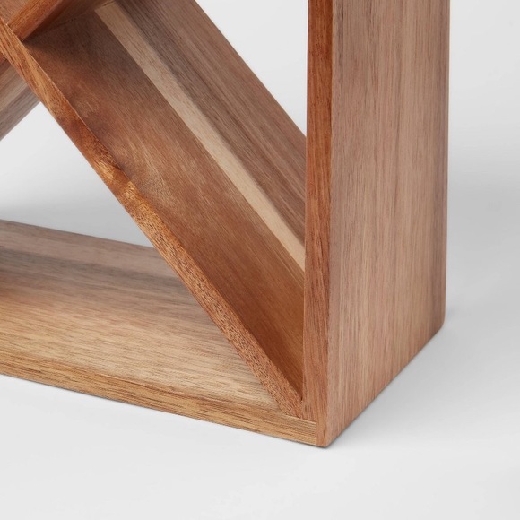 NWT Threshold Wooden Wine Bottle Holder - Picture 3 of 4